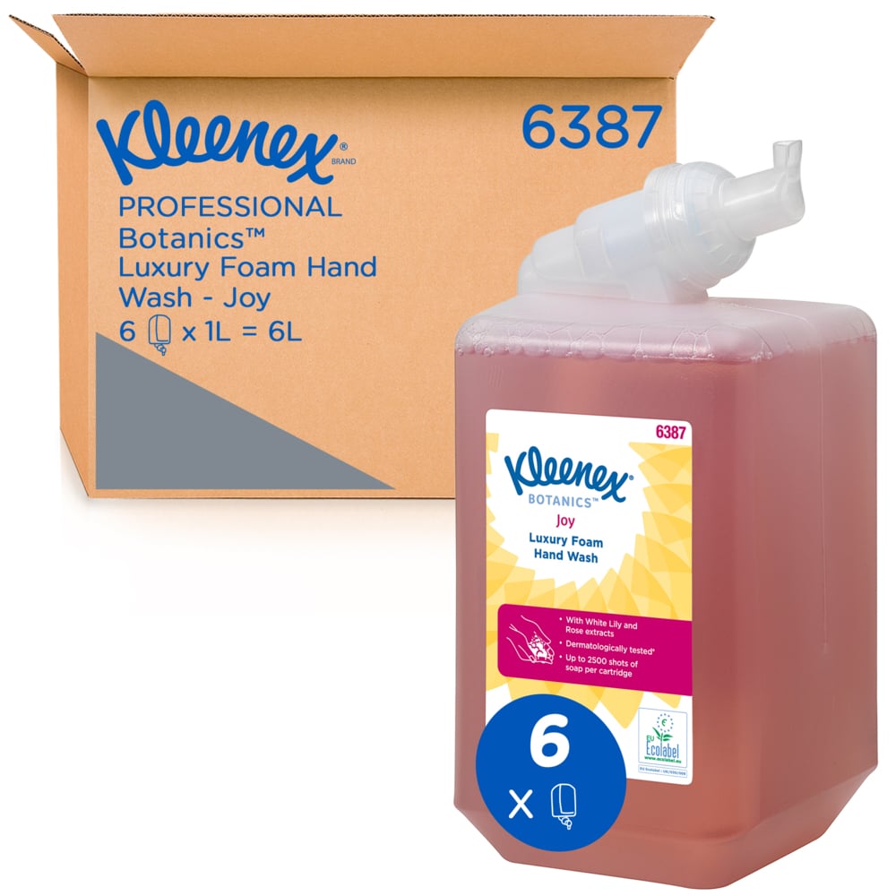 6387 Kleenex® Botanics™ Joy Luxury Foam Hand Wash - 1 Litre / 6 Packs