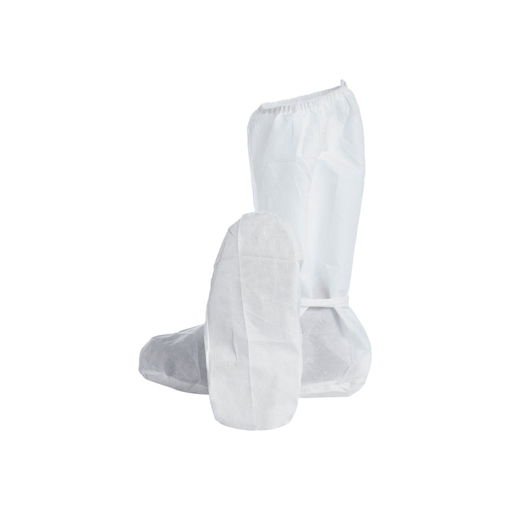 A Side View of a Pair of White 12922 KIMTECH* A5 Sterile Boots - Vinyl Sole - Sentinel Laboratories Ltd