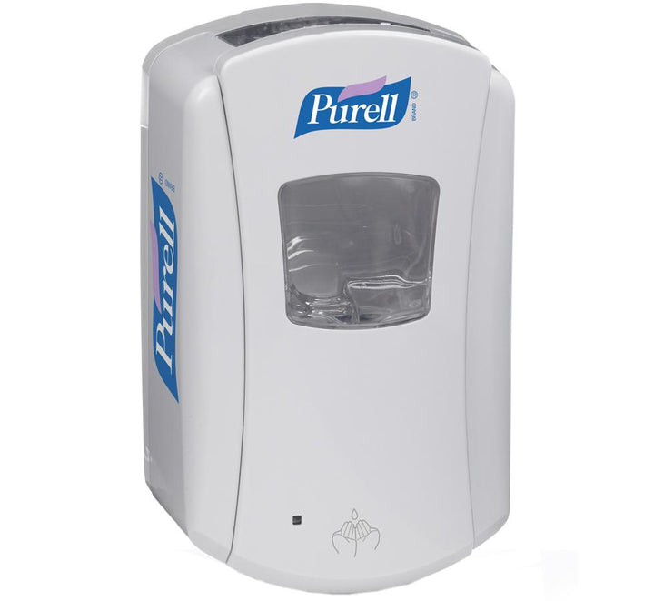 White Single 1320-04 PURELL® LTX-7™ Dispenser, Blue, White and Pink Branding with Clear Front Window - Sentinel Laboratories Ltd