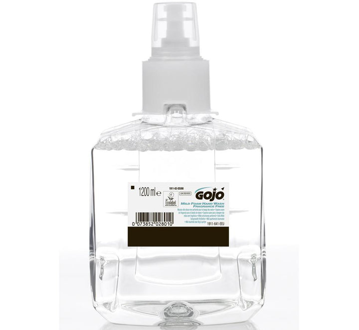 Clear Bottle of 1911-02 GOJO® Mild Foam, LTX™ 1200ml - Sentinel Laboratories Ltd