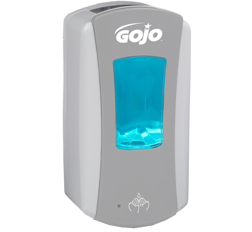 White and Light Grey 1984-04 GOJO® LTX-12™ Dispenser, White GOJO Branding, Light Blue Hand Gel - Sentinel Laboratories Ltd