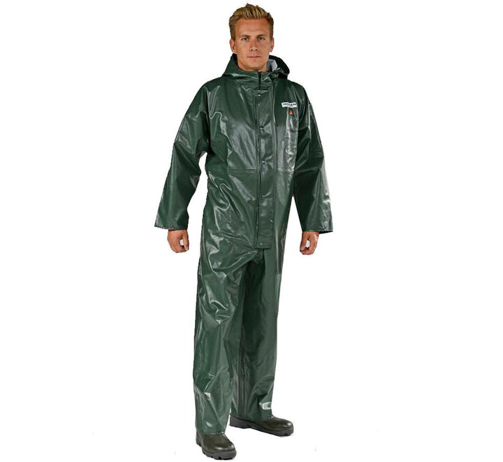 A Man Wearing an Olive Ocean Off-Shore Coverall - Sentinel Laboratories Ltd