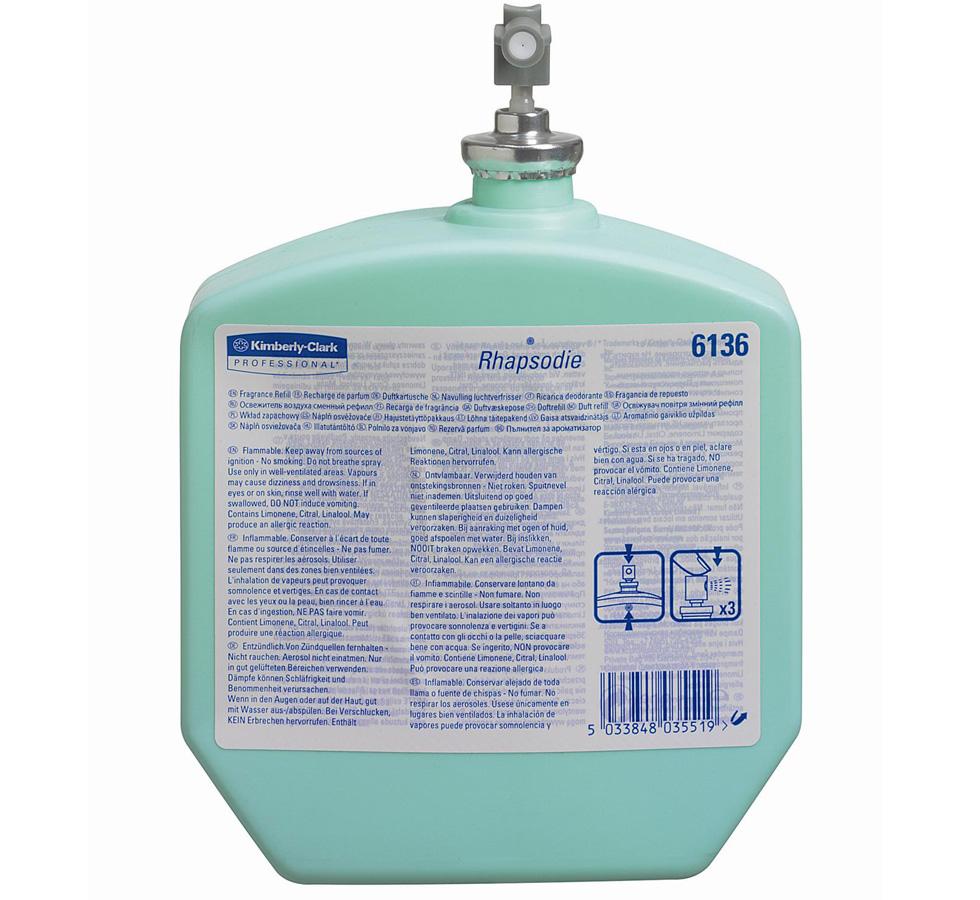 A Light Green Spray Top Bottle of 6136 KIMBERLY-CLARK PROFESSIONAL* RHAPSODIE Air Care, 310ml, Regular Refill - Sentinel Laboratories Ltd