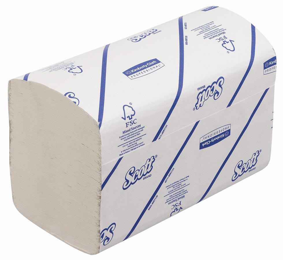 A White and Blue Pack of White Paper 6669 SCOTT® XTRA Hand Towels, Interfolded/Medium - White - Sentinel Laboratories Ltd