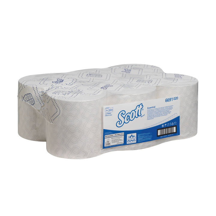 A Pack of Six White Rolls of 6691 Paper Towels