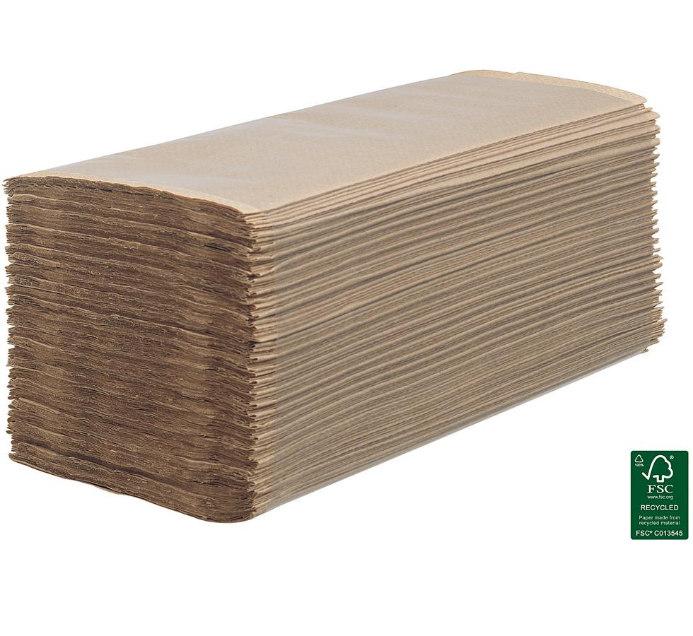 A Stack of Brown Paper 6872 HOSTESS* Hand Towels, Tela Fold/Small - Natural - Sentinel Laboratories Ltd