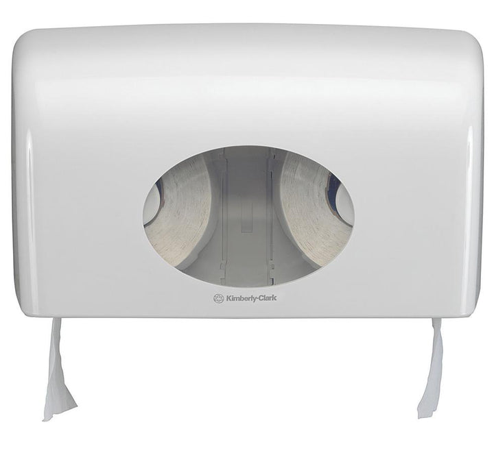 Single 6992 AQUARIUS* Toilet Tissue Dispenser, Small Roll - White Rolls and Design - Sentinel Laboratories Ltd
