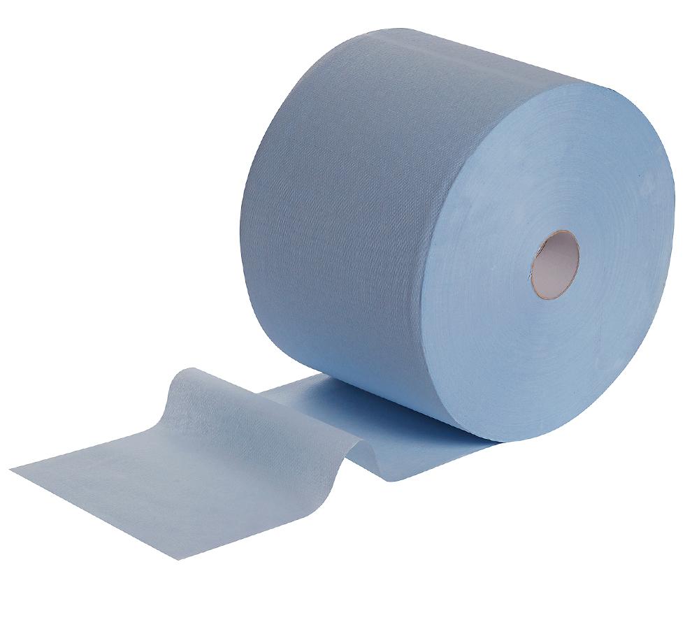 A Paper Roll of Blue 7140 WYPALL* L10 Extra Wipers, Large Roll - Blue - Sentinel Laboratories Ltd
