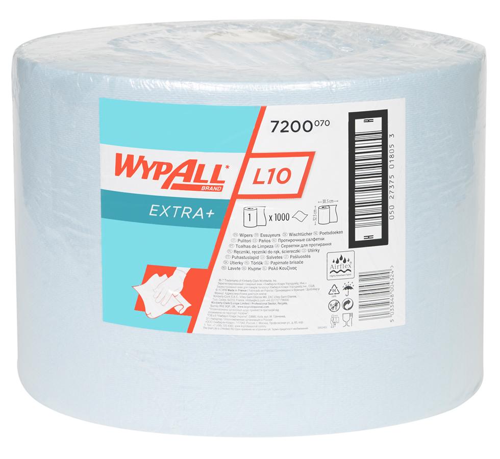Single 7200 WYPALL* L10 Extra+ Wipers, Large Roll - Blue - Sentinel Laboratories Ltd