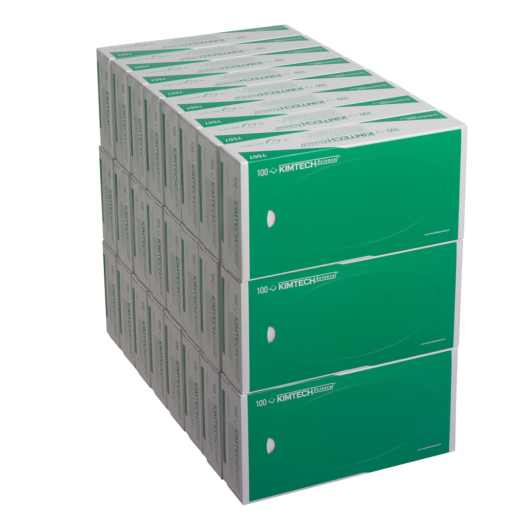 Green and White Inner Boxes of 7557 KIMTECH SCIENCE* Delicate Task Wipers, 100 Sheets (previously 7102) - Sentinel Laboratories Ltd