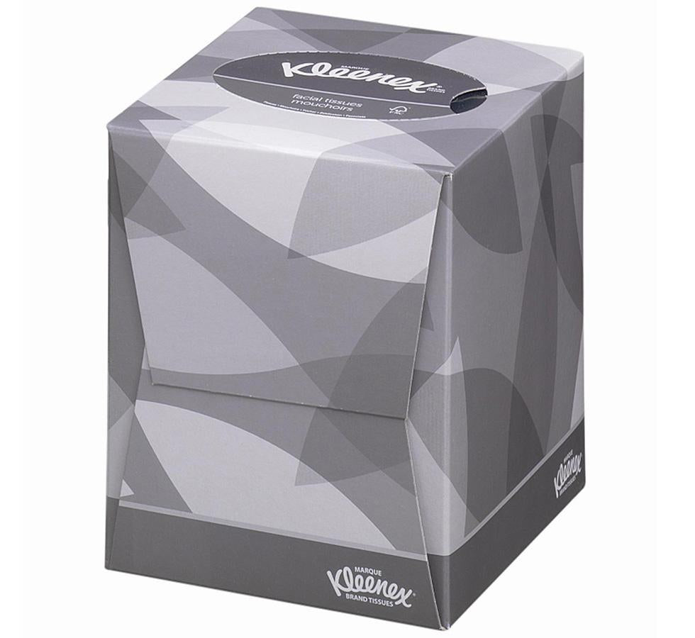 A Grey Box of 8834 KLEENEX® Facial Tissues, Cube - White - Sentinel Laboratories Ltd