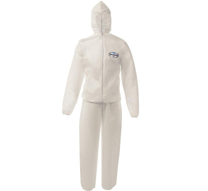 White KLEENGUARD* A50 Breathable Splash and Particle Protection Trousers - With Jacket and Hood - Sentinel Laboratories Ltd