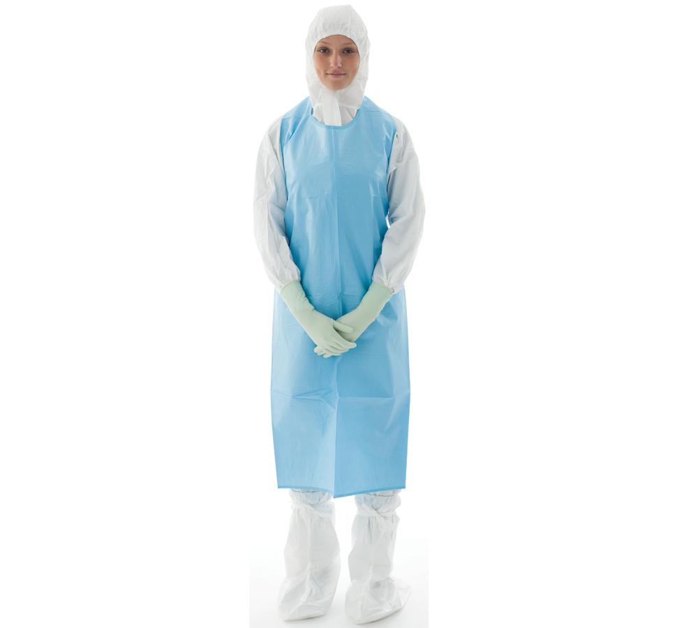 Woman wearing BioClean-C™ Non-Sterile Chemotherapy Protective Apron - Sentinel Laboratories Ltd