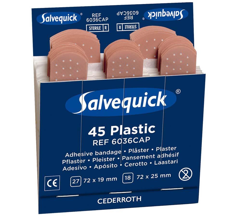 Dark Blue White Lettering Salvequick Washproof Plaster Refill Pack - Sentinel Laboratories Ltd
