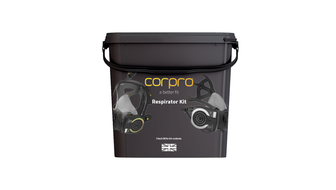 A Dark Grey Corpro Respirator Kit Storage Container