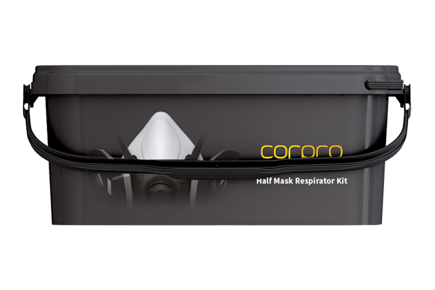 A Dark Grey Corpro Respirator Kit Storage Container