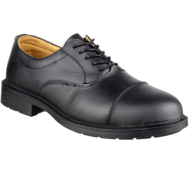 Black FS43 Amblers Safety 4-Eyelet Oxford Safety Shoes Tan Inside - Sentinel Laboratories Ltd