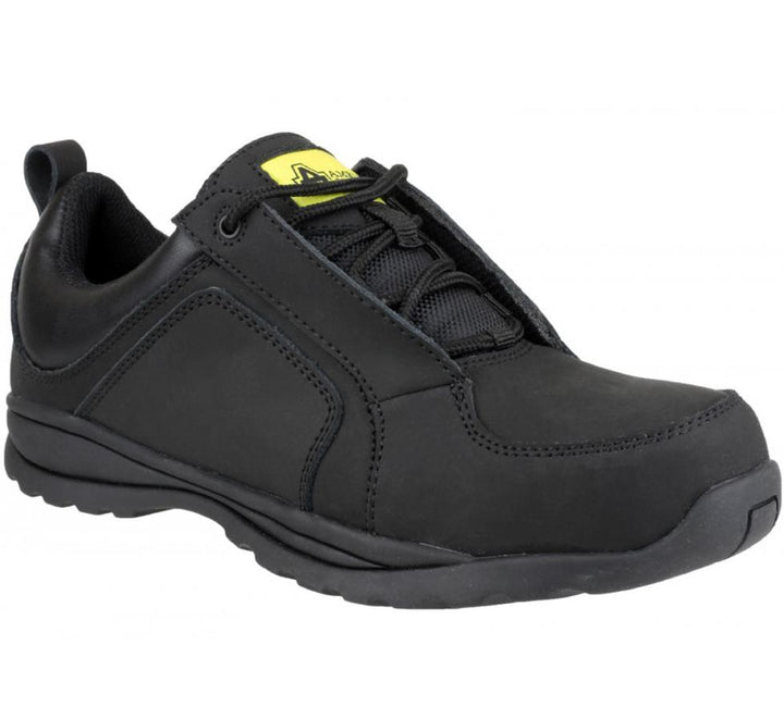 Black FS59c Amblers Safety Ladies Black Composite Safety Trainers - Yellow Amblers Label - Sentinel Laboratories Ltd
