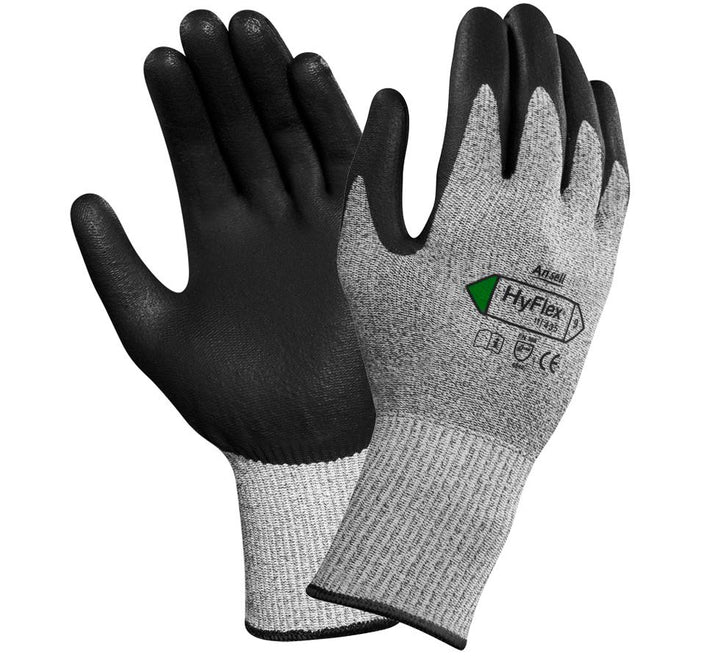 A Pair of Grey and Black HYFLEX® 11-435 Gloves - Sentinel Laboratories Ltd