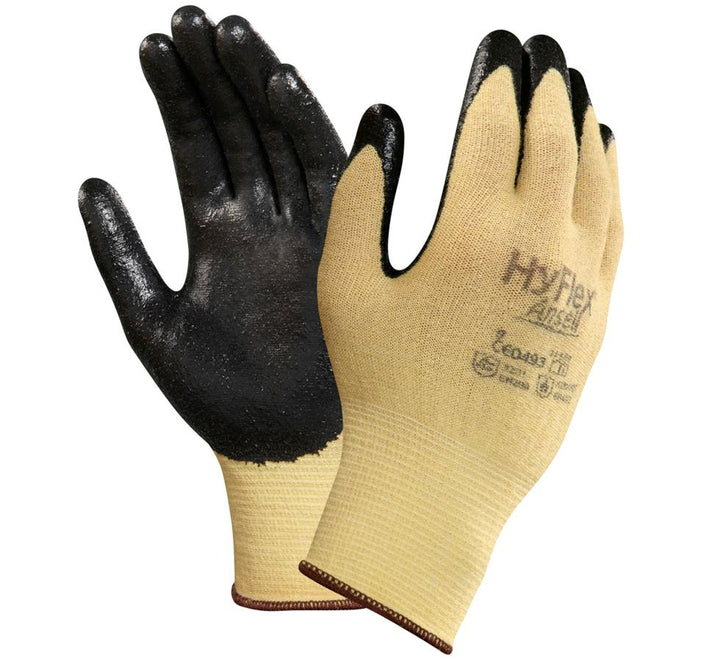 Pair of Black and Tan HYFLEX® 11-500 Industrial Gloves - Sentinel Laboratories Ltd