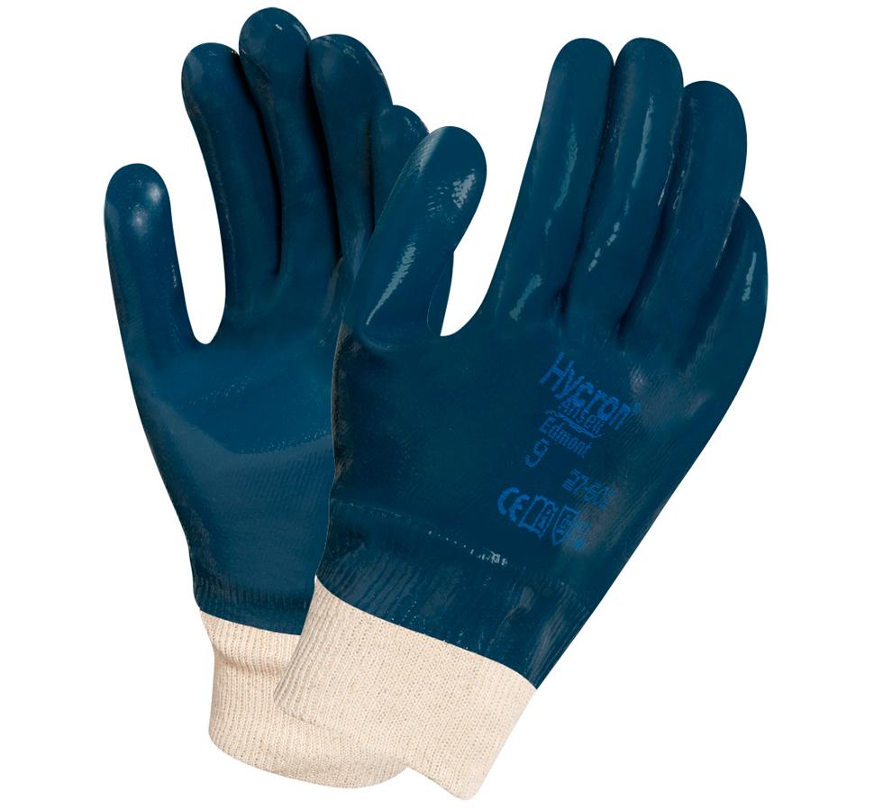 Pair of Dark Navy Coloured HYCRON® 27-602 Gloves with Cream Coloured Cuffs - Sentinel Laboratories Ltd