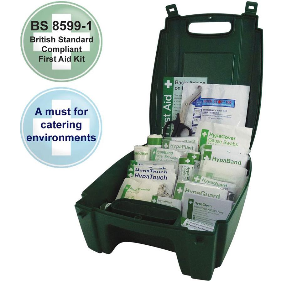 Green and White Evolution British Standard Compliant Catering First Aid Kit - Sentinel Laboratories Ltd