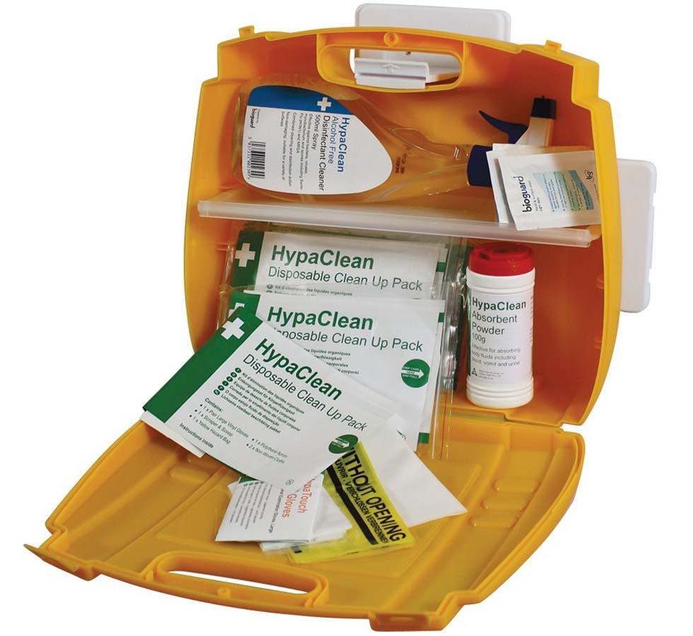 Filled Orange Evolution Plus Body Fluid Disposal Kit - HypaClean - Sentinel Laboratories Ltd