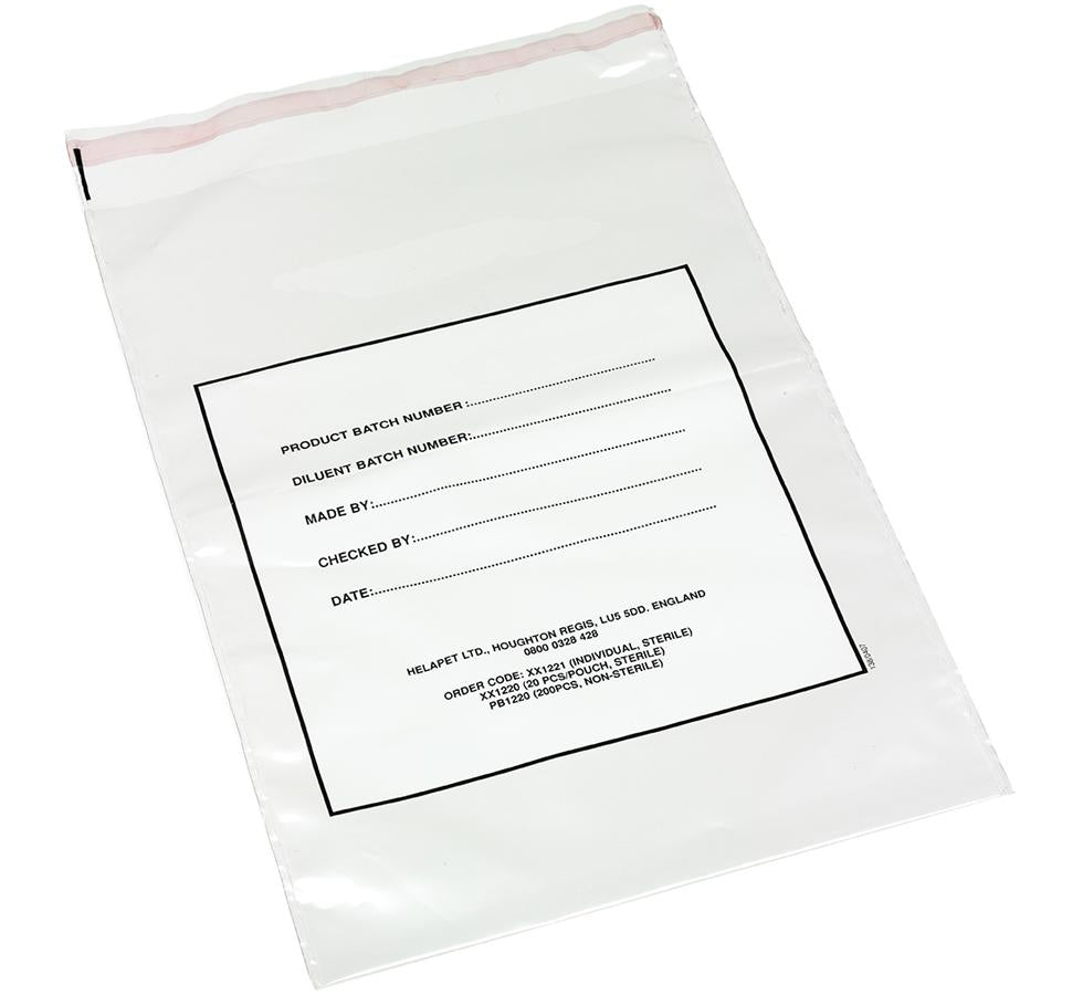 Clear Labelled Write-On MedTrans Sterile Waste Bag - 12" x 18" - Sentinel Laboratories Ltd