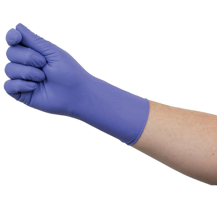 A Person Wearing a Single Purple MICROFLEX® 93-853 Glove - Sentinel Laboratories Ltd