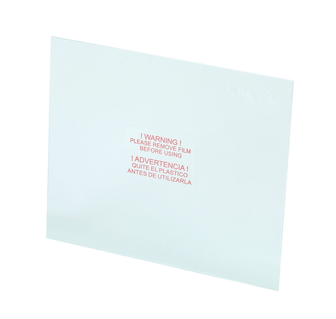 A Red and Clear PureFlo PF3000-03-013 Splatter External Lens
