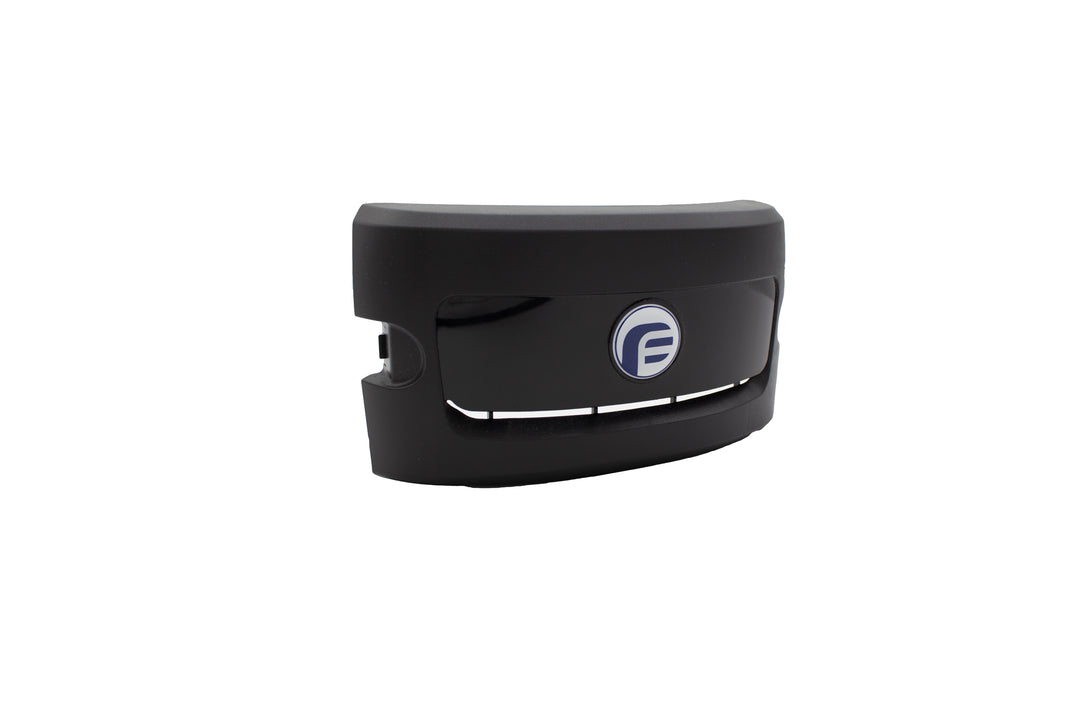 A Black, White and Blue PureFlo PF3000-03-083 Filter Cover