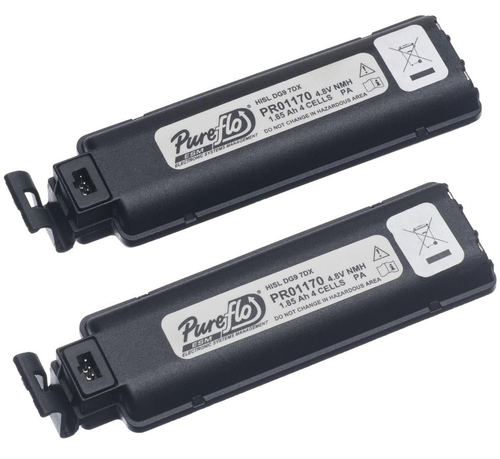 Pair of Black PureFlo™ ESM Respirator Battery -  White and Black Labels - Sentinel Laboratories Ltd