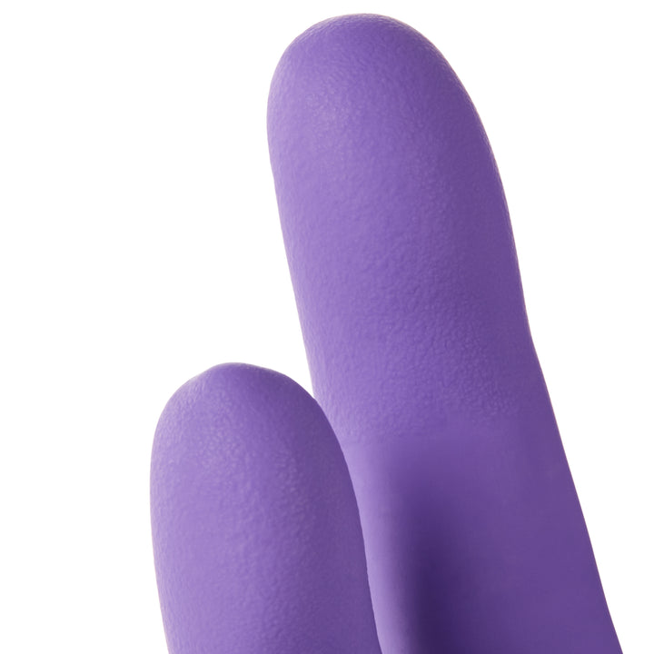 Close Up of the Tip of a KIMTECH* PURPLE NITRILE XTRA* Glove - 30cm Ambidextrous - 97610 - Sentinel Laboratories Ltd