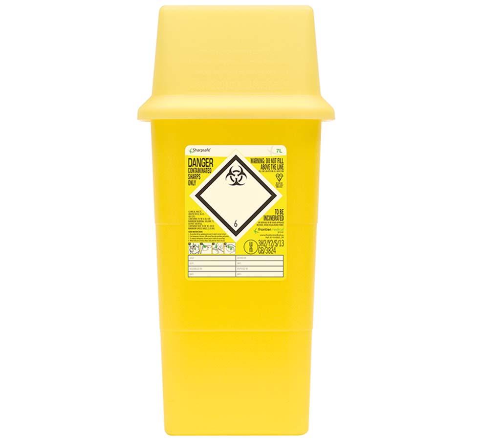 Sharpsafe 7 Litre Sharps Bin | Sentinel Laboratories