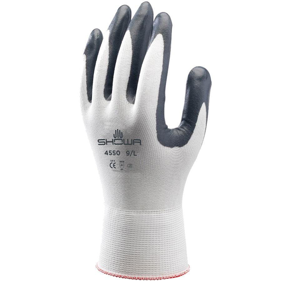 A Single White and Grey Showa Best 4550 Zorb-IT Glove - Sentinel Laboratories Ltd