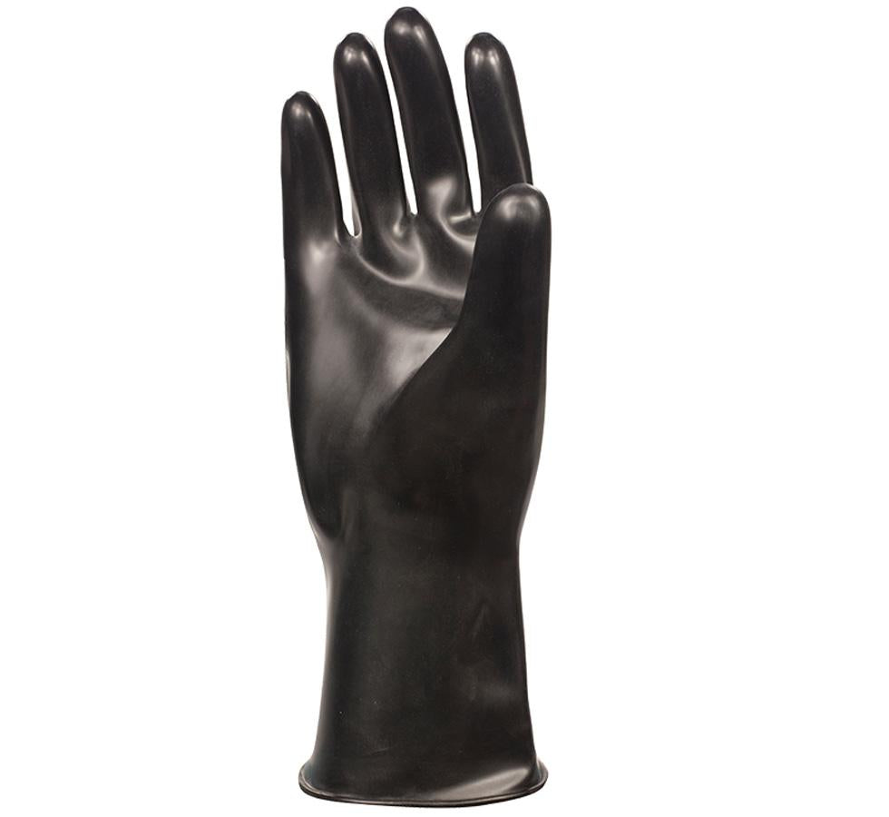 A Single Black Shiny Long Length Cuff Showa Best 878 Best® Butyl® Unlined Butyl Glove, 0,70mm Thick - Sentinel Laboratories Ltd