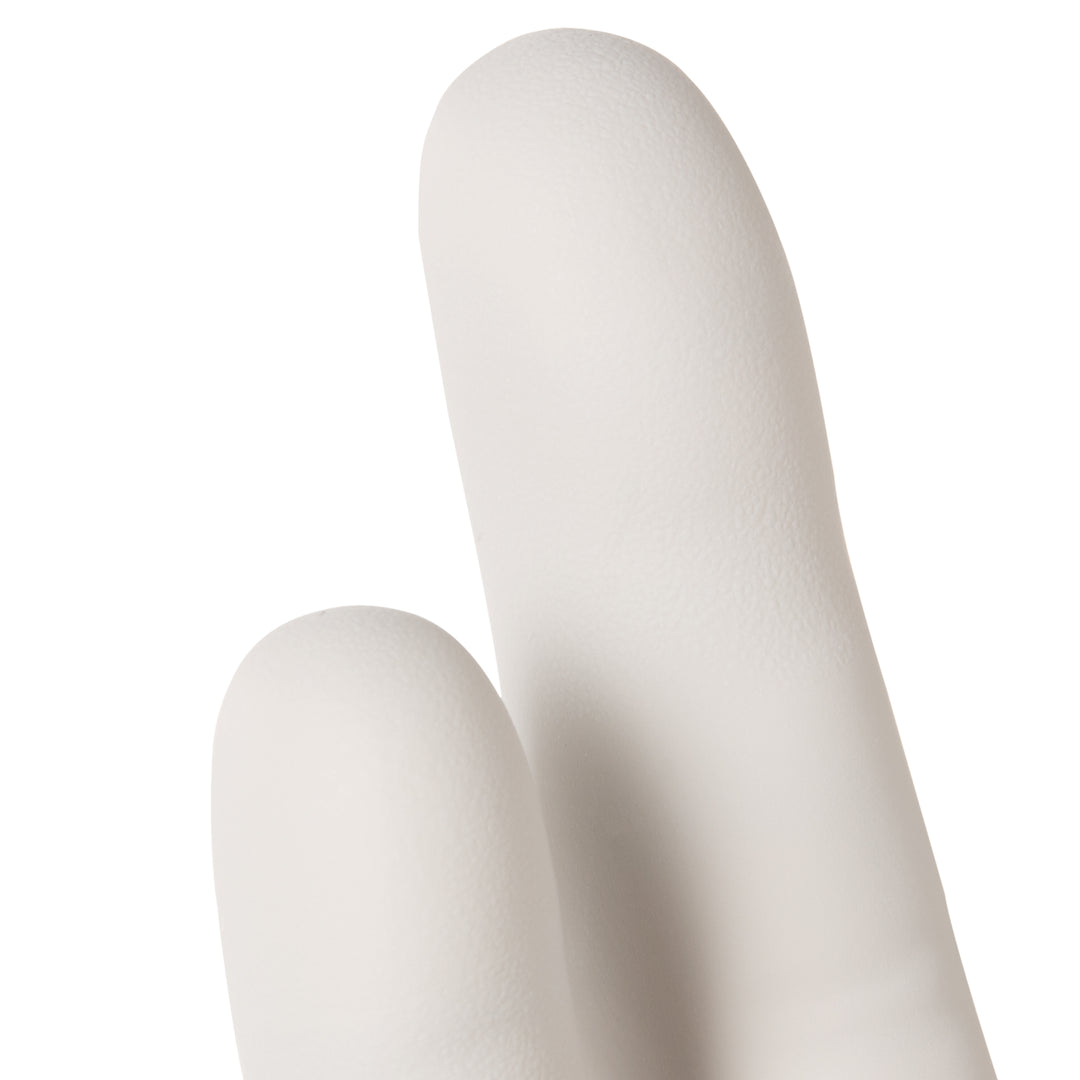 Close Up of The Tip of a White KIMTECH* STERLING* Nitrile Glove - 24cm Ambidextrous - 99210 - Sentinel Laboratories Ltd