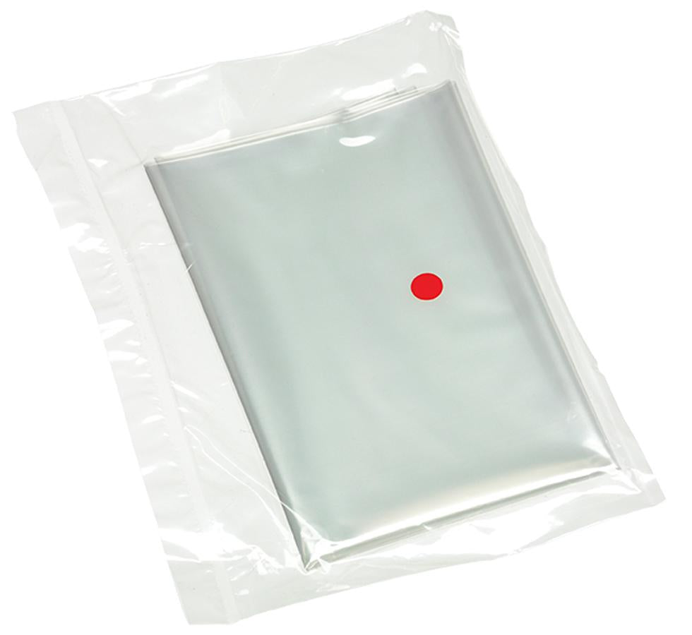 Clear Sterile Isolator Waste Bag with Red Dot, 250g - 15" x 38" - Sentinel Laboratories Ltd