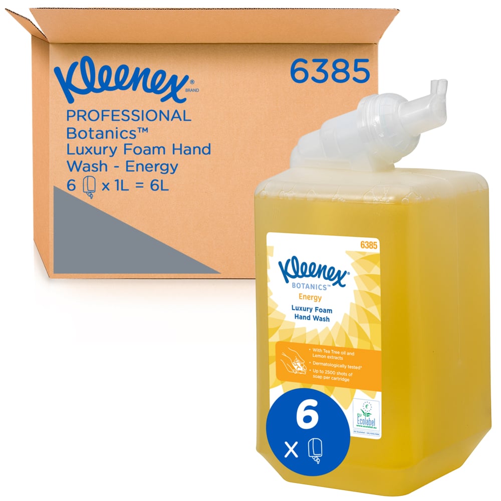 6385 Kleenex® Botanics™ Energy Luxury Foam Hand Wash - 1 Litre / 6 Packs
