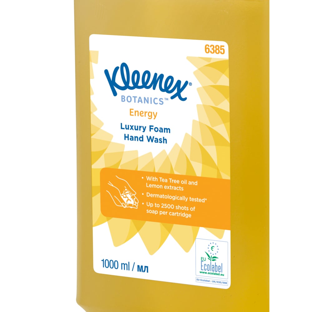 6385 Kleenex® Botanics™ Energy Luxury Foam Hand Wash - 1 Litre / 6 Packs