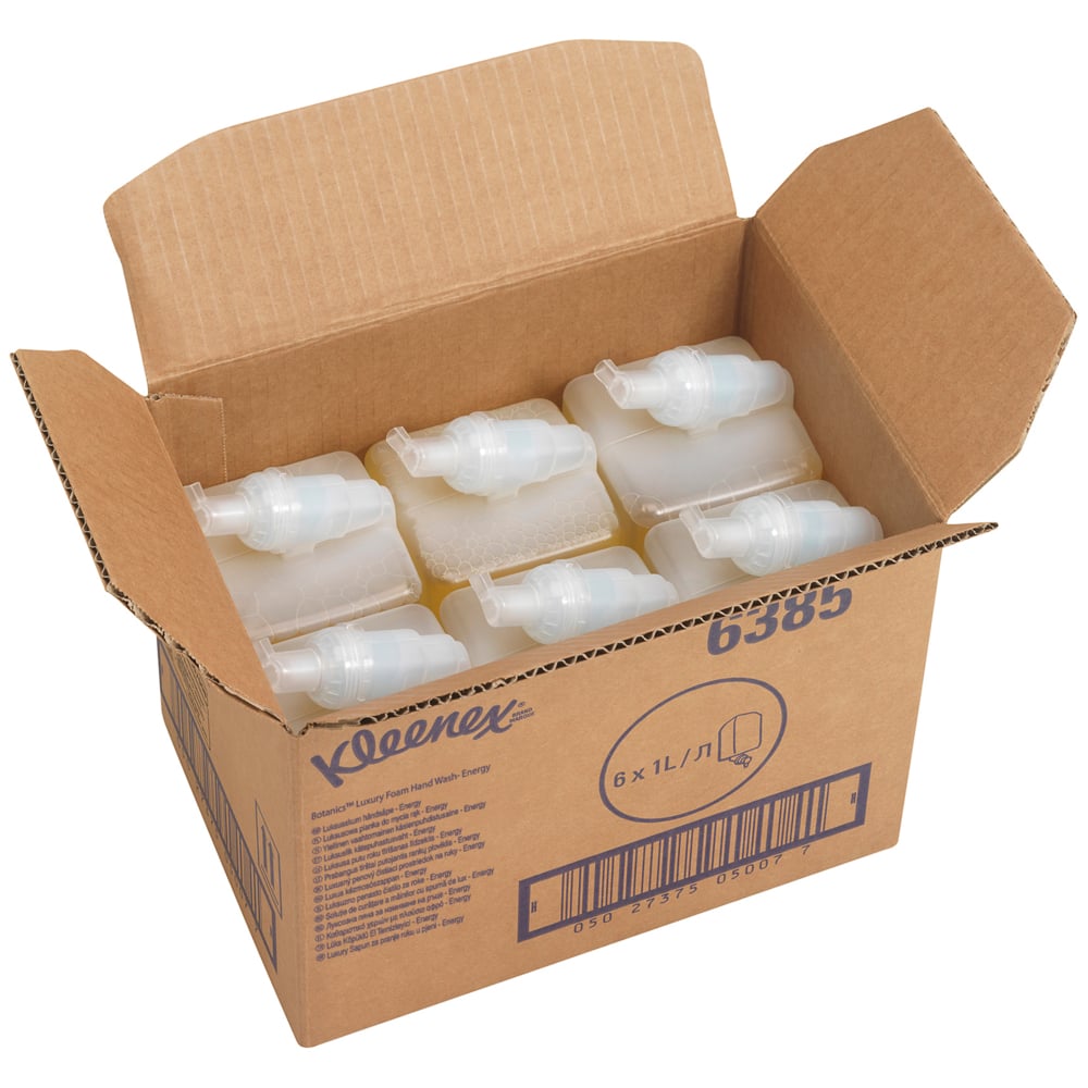 6385 Kleenex® Botanics™ Energy Luxury Foam Hand Wash - 1 Litre / 6 Packs