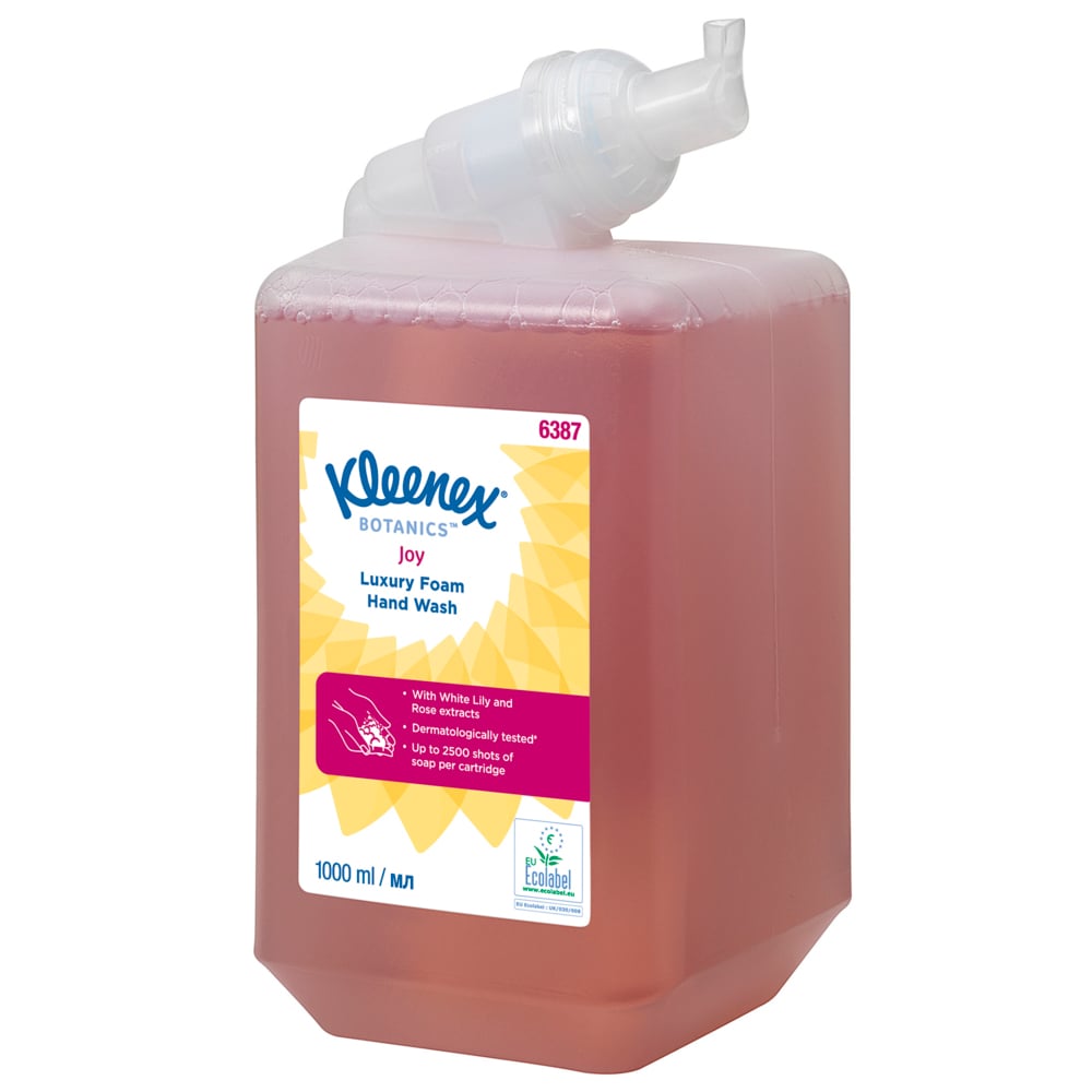 A Pack of Pink, White and Yellow 6387 Kleenex Professional Hand Cleanser Packs