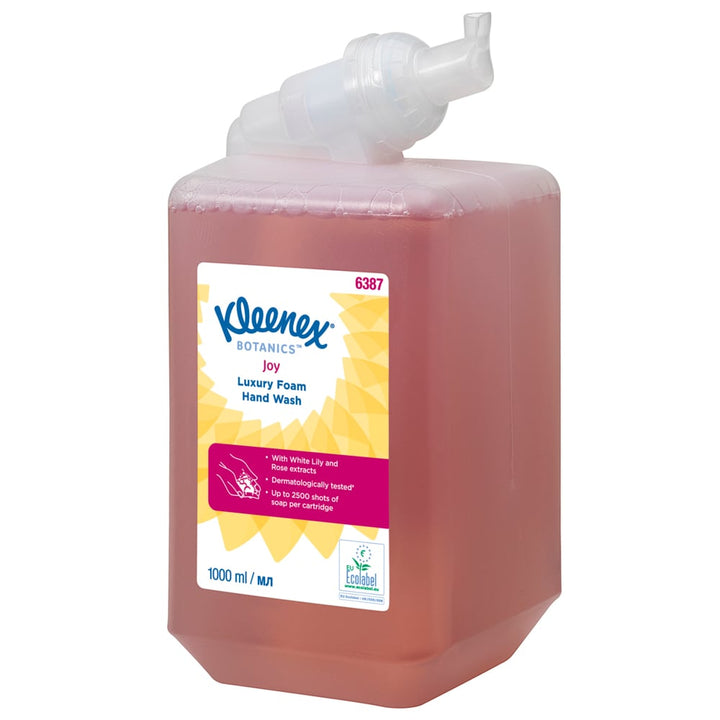 A Pack of Pink, White and Yellow 6387 Kleenex Professional Hand Cleanser Packs