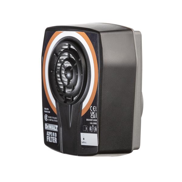 A Black, White and Brown DXIR1A1A2P3 DeWalt A2P3 Filter
