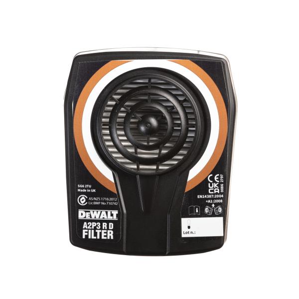 A Black, White and Brown DXIR1A1A2P3 DeWalt A2P3 Filter