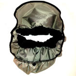 A Black and Grey PL03119SP PureLite Xstream Head Cover and Face Seal QR Headband