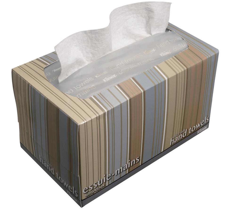 Open Box of White 1126 KLEENEX® ULTRA SOFT POP-UP Hand Towels, Interfolded/Medium - White - Sentinel Laboratories Ltd