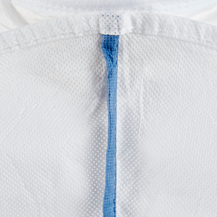 Close Up View of a Blue Seam on a White 36072 KIMTECH* A5 Sterile Integrated Hood & Masks - iHAM - Sentinel Laboratories Ltd
