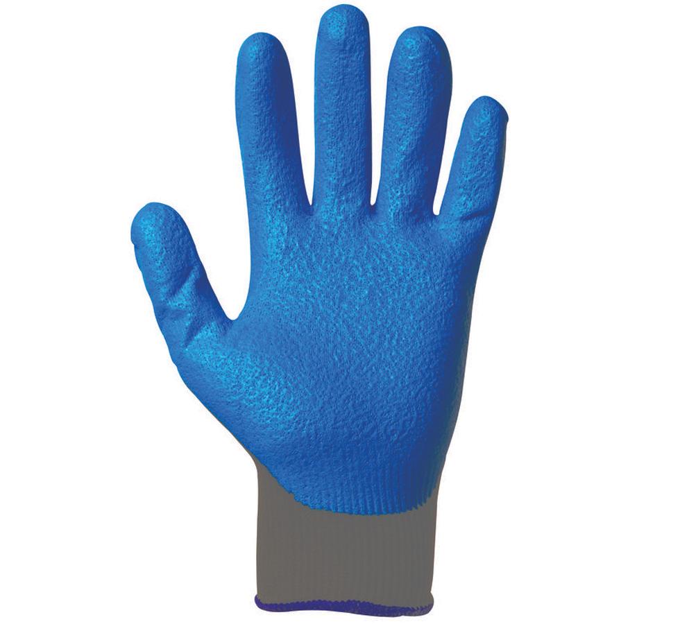 A Blue Palmed Single 40225 JACKSON* G40 Blue Nitrile Foam Coated Glove With Grey Cuff - Sentinel Laboratories Ltd