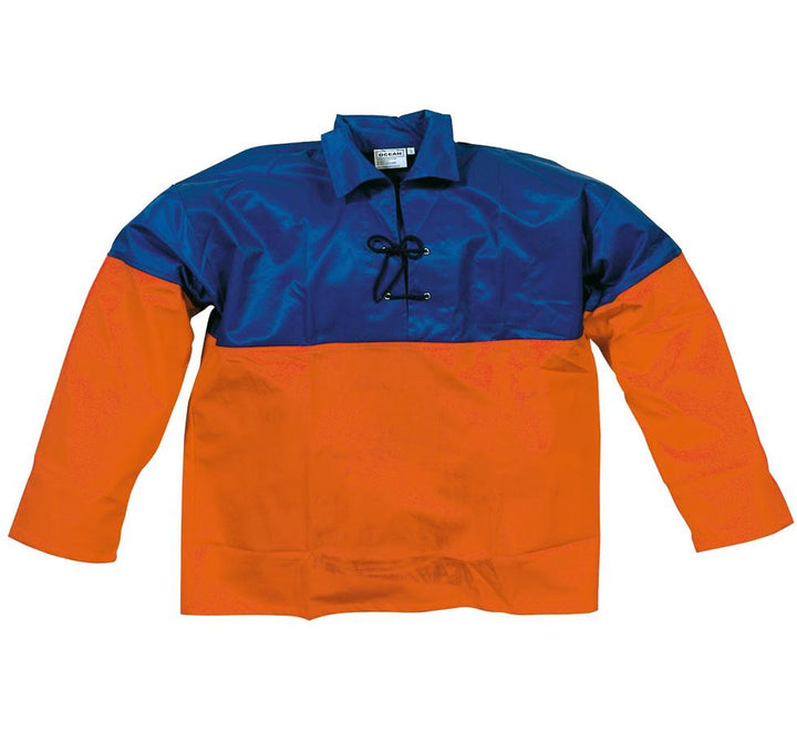 Orange Ocean Crewman Summer Smock with Navy Upper Colour Blocking - Black Ties - Sentinel Laboratories Ltd